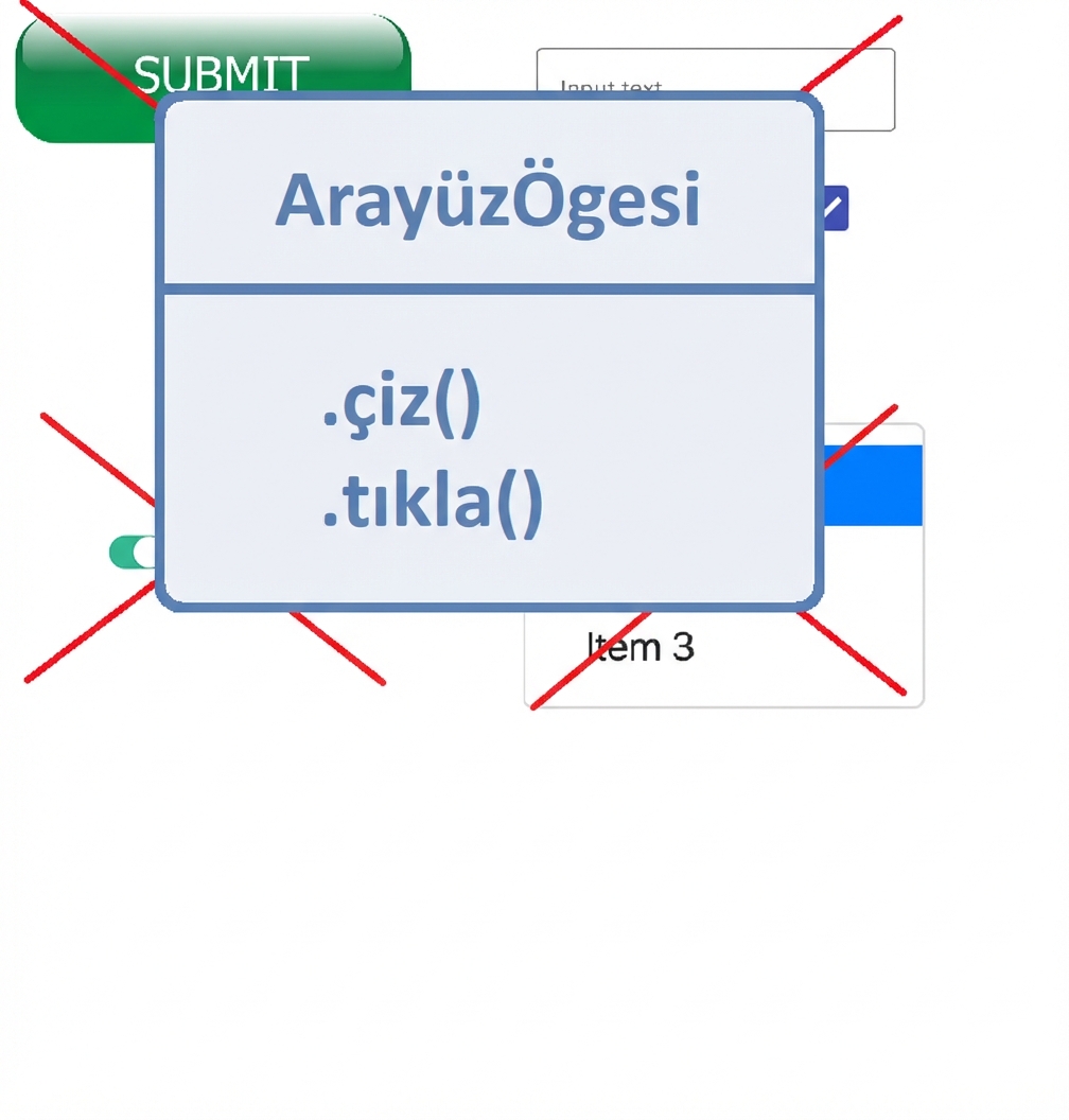 çeşitli arayüz öğelerini kullanmayın