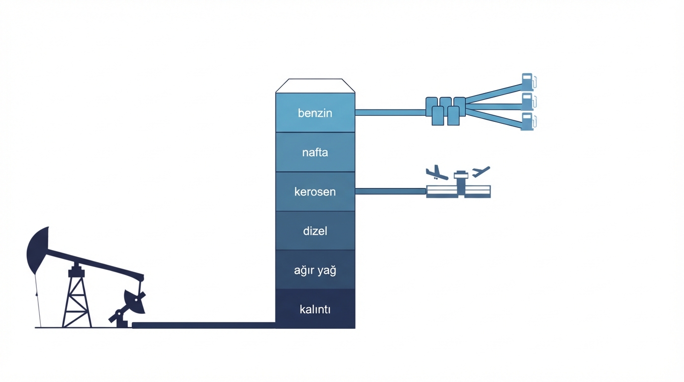 benzin, depodan istasyonlara gönderilir