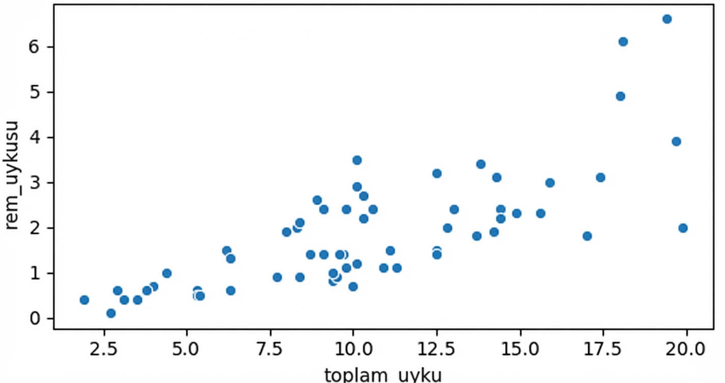 sleep_rem vs. sleep_total saçılım grafiği