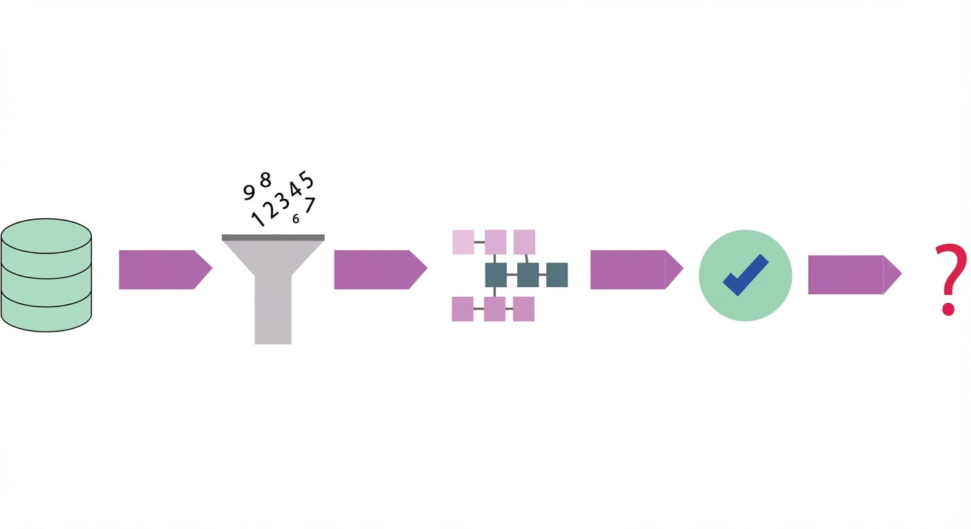 veri bilimi sürecinin adımlarını gösteren şema
