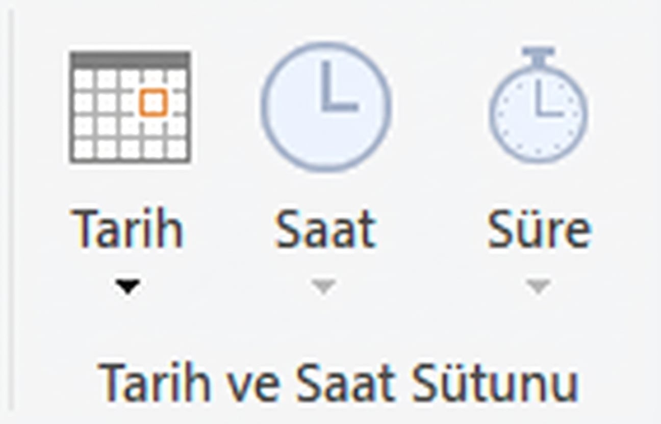 Power Query'de tarih dönüştürme seçeneğini gösteren ekran görüntüsü