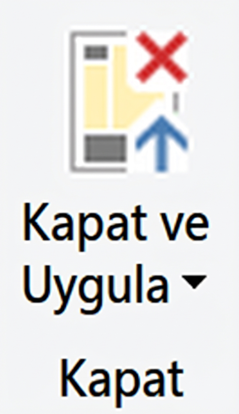 PowerBI arayüzünün ekran görüntüsü; tıklandığında Power Query düzenleyicisini açan Dönüştür Verileri simgesi gösteriliyor.