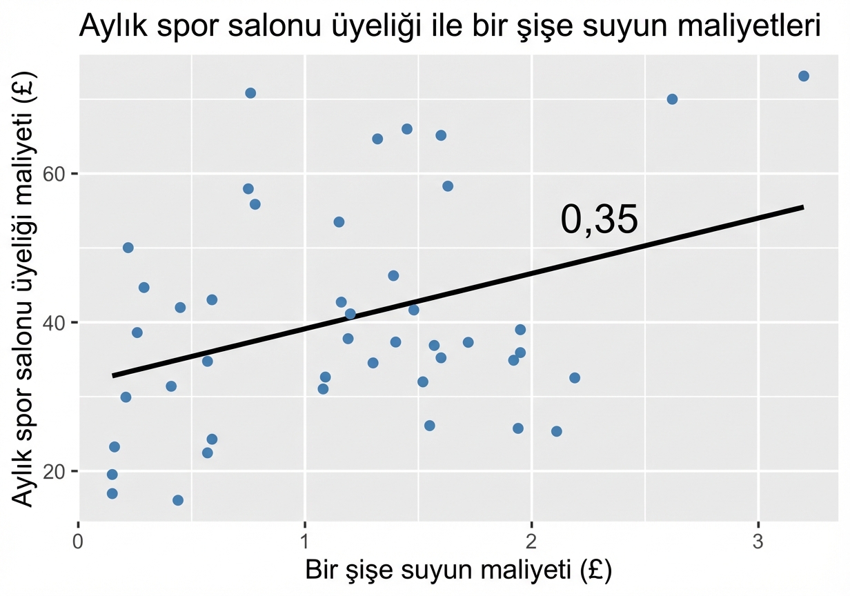trend çizgisi eklenmiş ve p eşittir sıfır nokta otuz beş notlu aylık spor salonu maliyetleri vs. su maliyeti saçılım grafiği.png