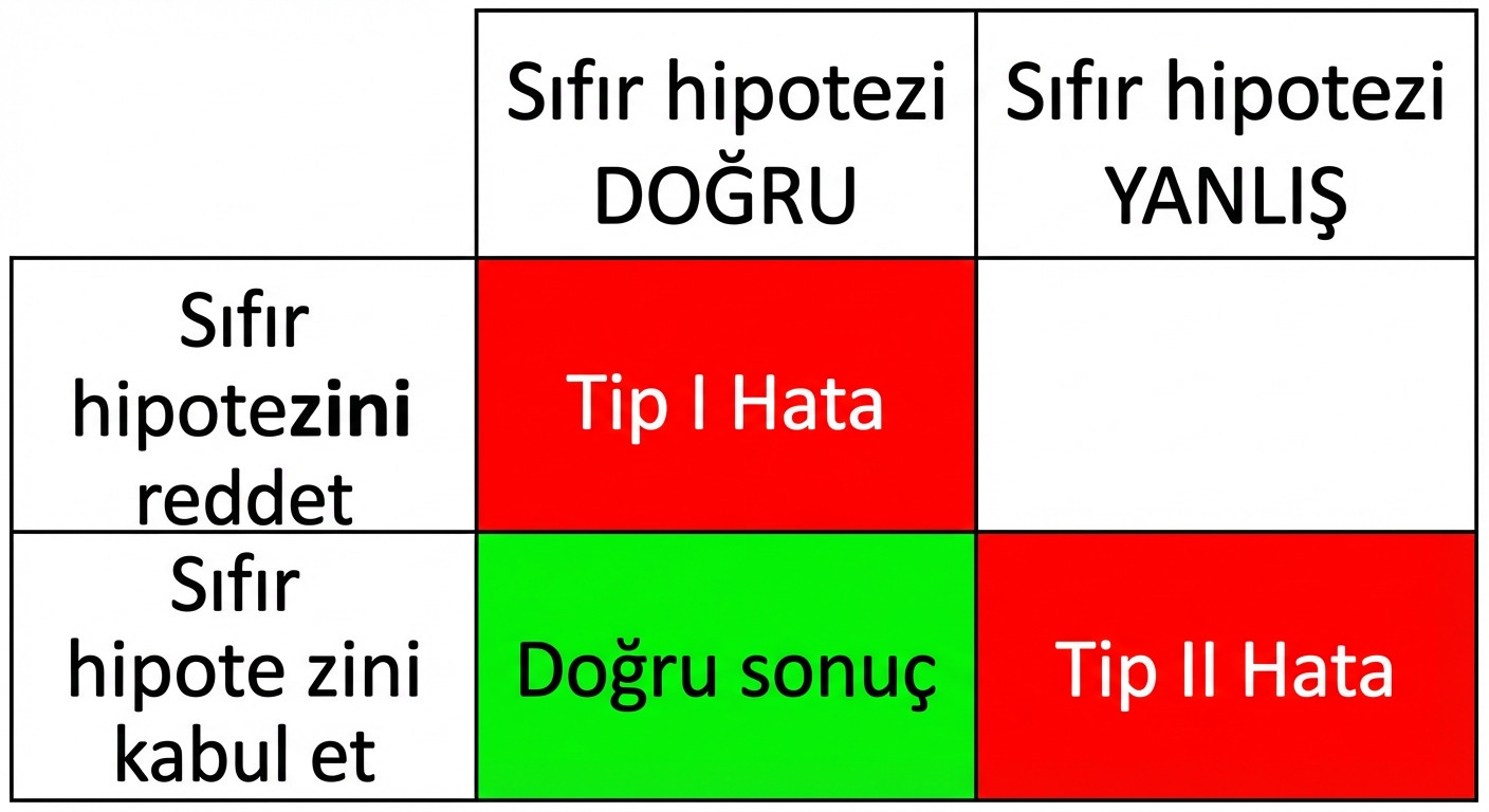 Yokluk hipotezini doğru kabul etme