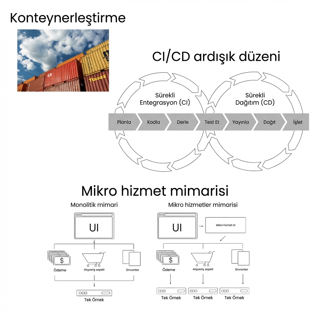 Dağıtım aşaması mikro hizmet mimarisi