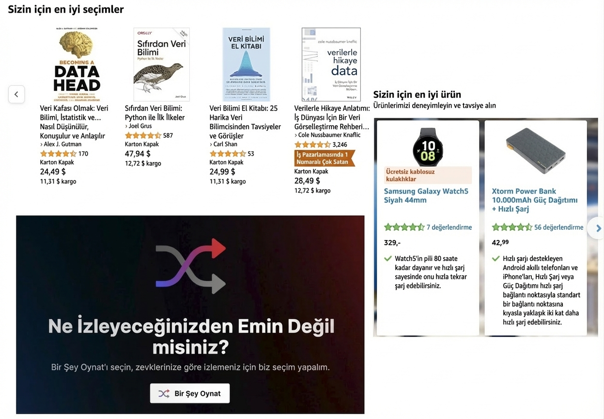 Tavsiye motorlarına örnekler
