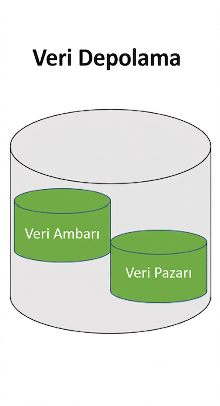 veri ambarı için depolama katmanı görseli