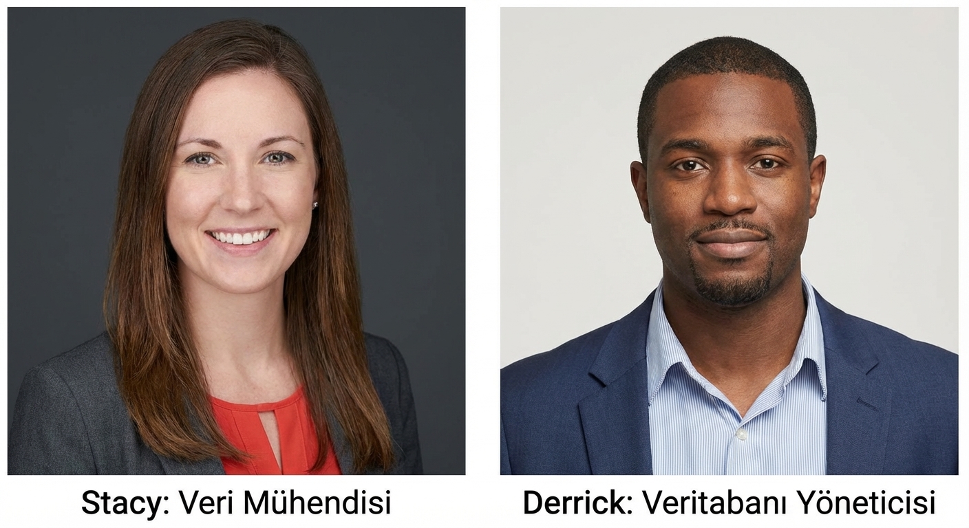 Stacy adlı kadın ve Derrick adlı erkek