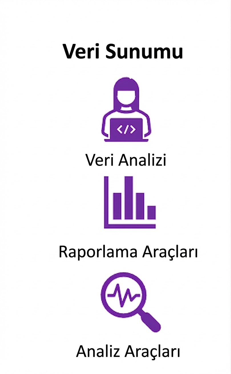 bilgisayarda kişi, rapor ve büyüteç simgesi görseli