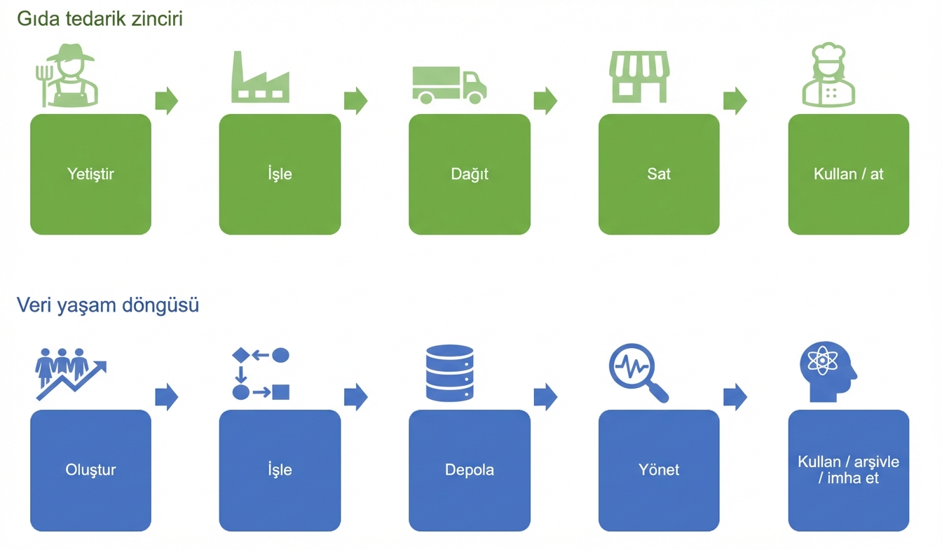 Gıda tedarik zinciri ve veri yaşam döngüsü