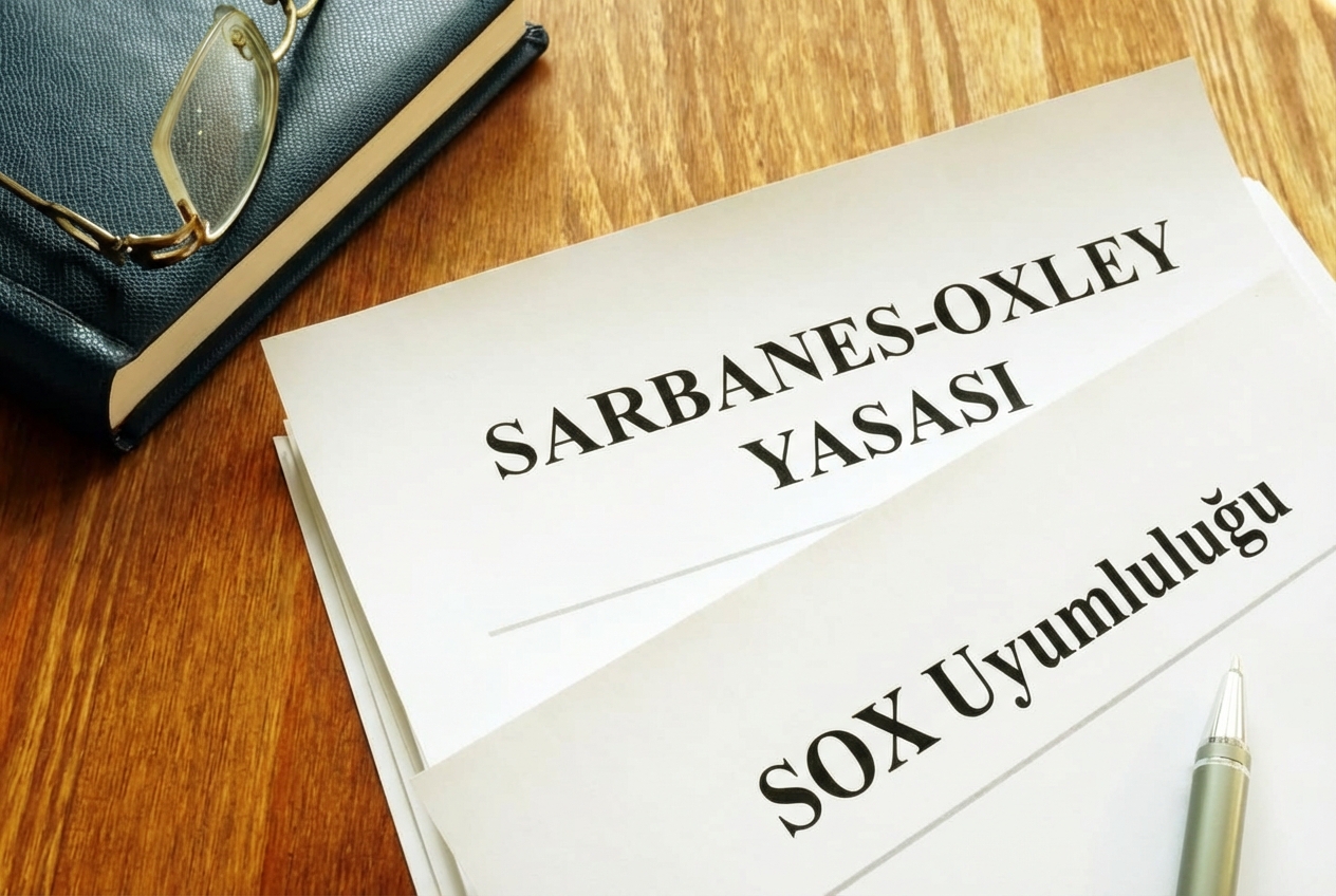 Üstünde Sarbanes-Oxley Act ve SOX Compliance yazan evrak fotoğrafı