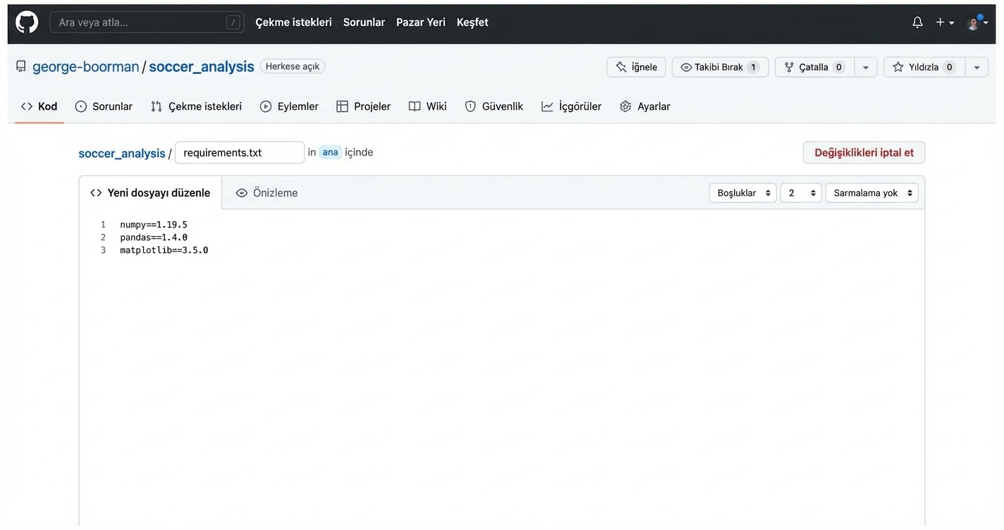 requirements-dot-txt'e Python paketleri ekleme