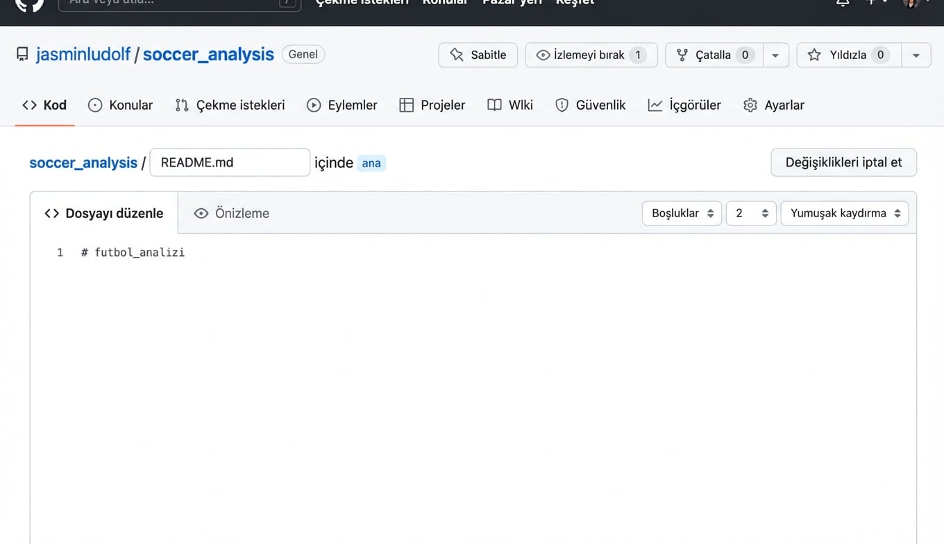 README dosyası görünümü