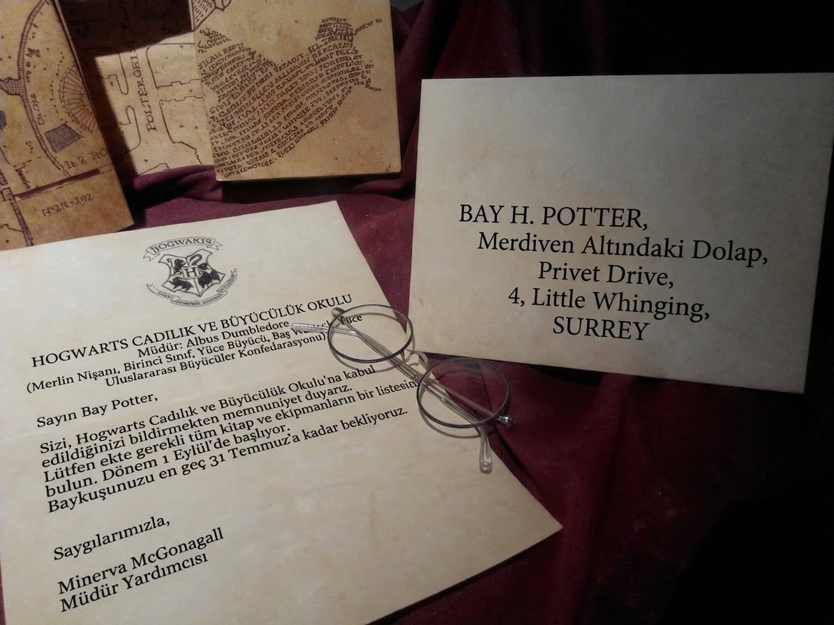 Harry Potter’ın adresinin yazılı olduğu zarf