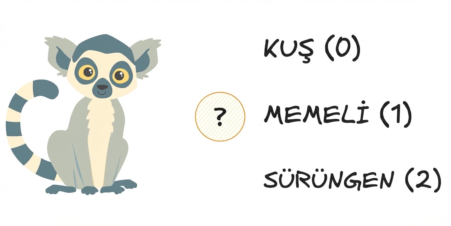 Üç seçenekli bir lemur: kuş, memeli veya sürüngen