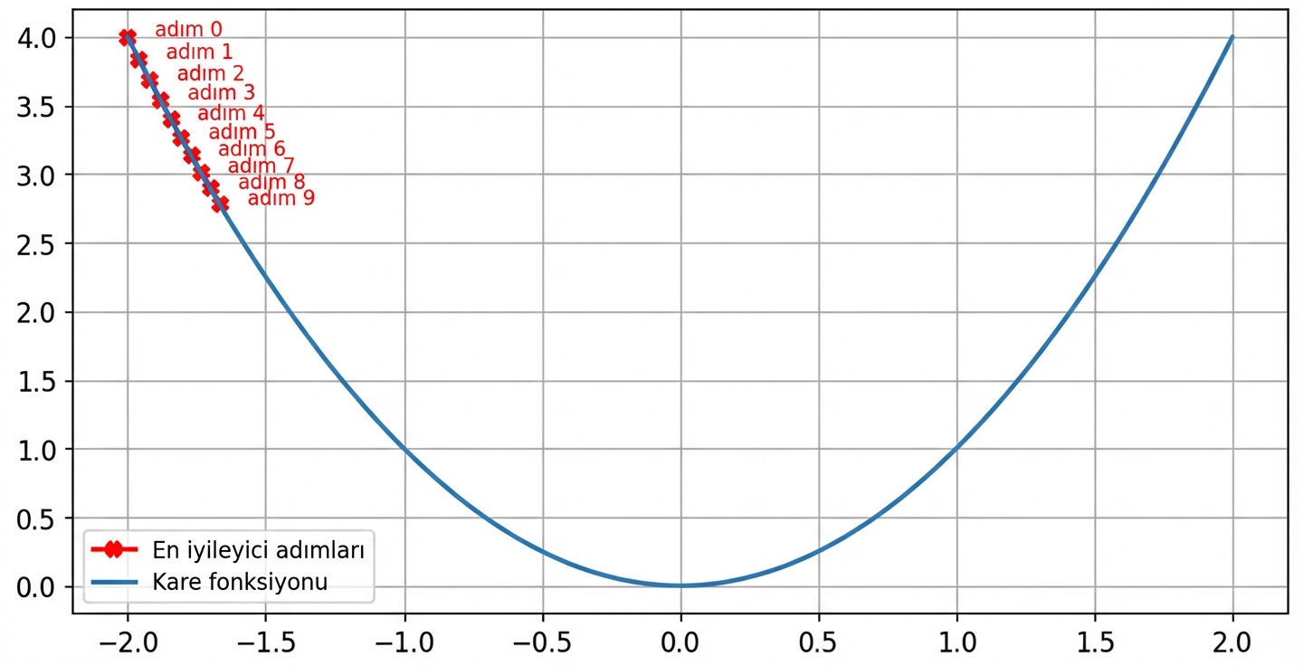 küçük öğrenme oranına bir örnek