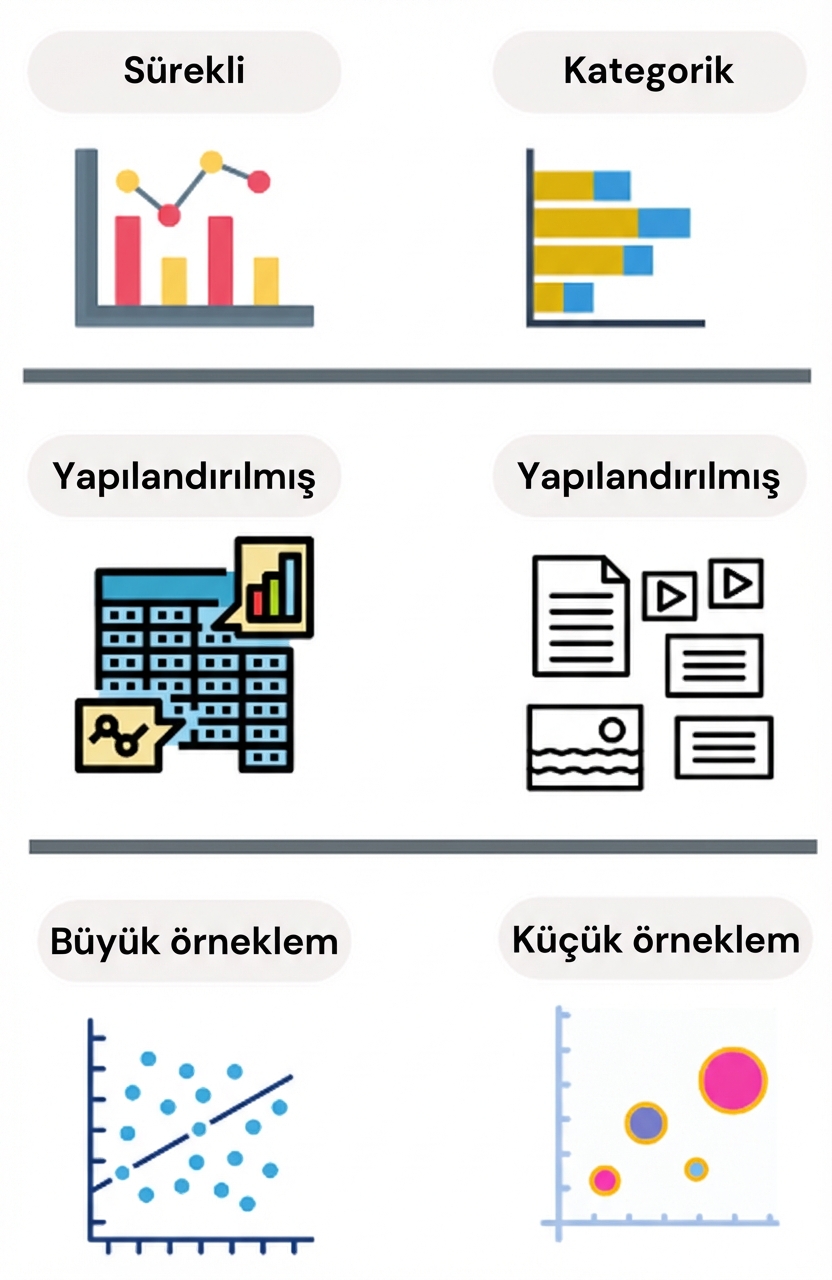 Veri türleri ve boyutu