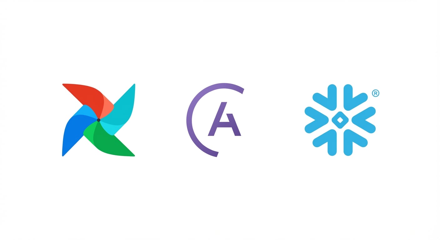 Airflow, Astronomer ve Snowflake logoları.