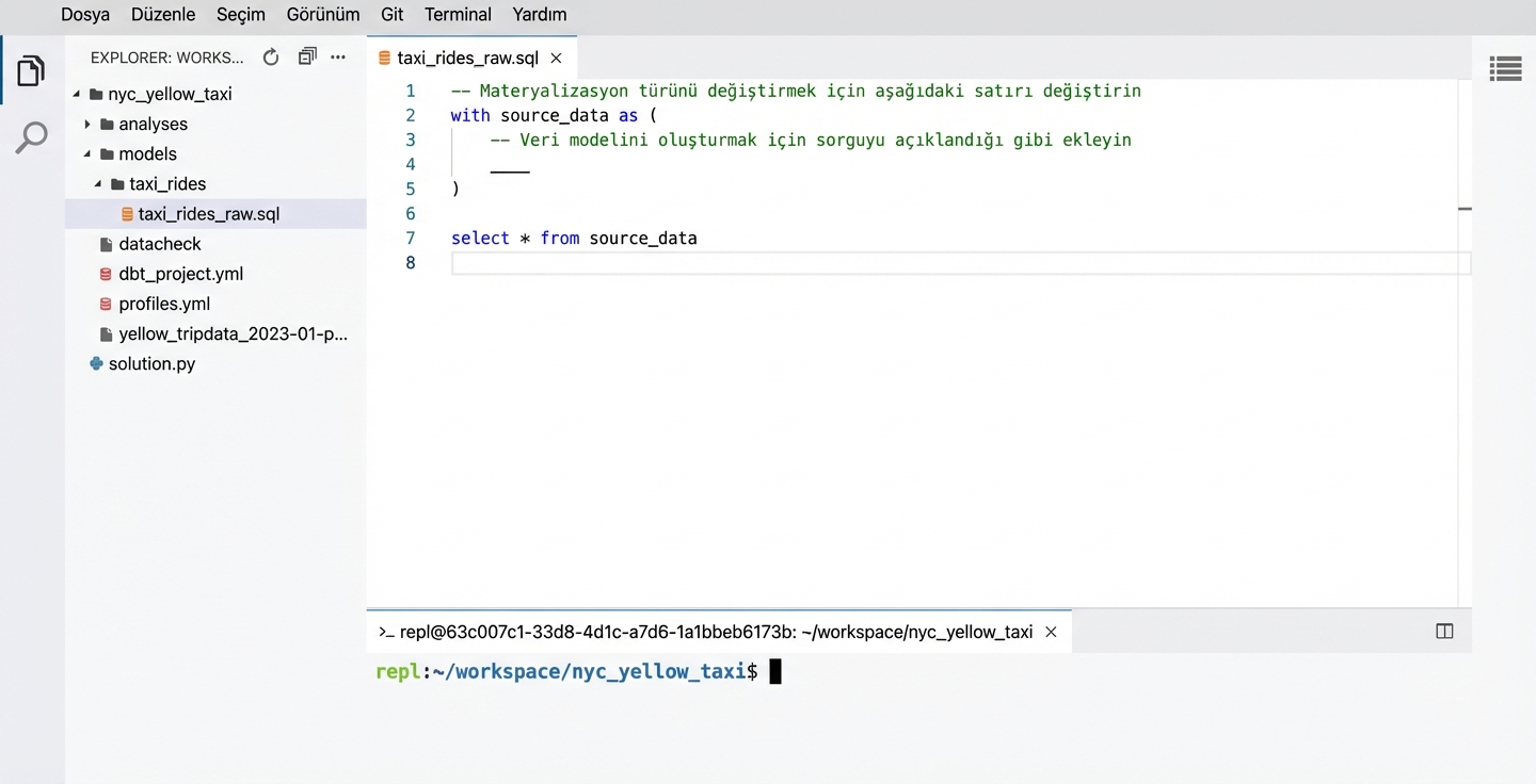 IDE Alıştırması örneği