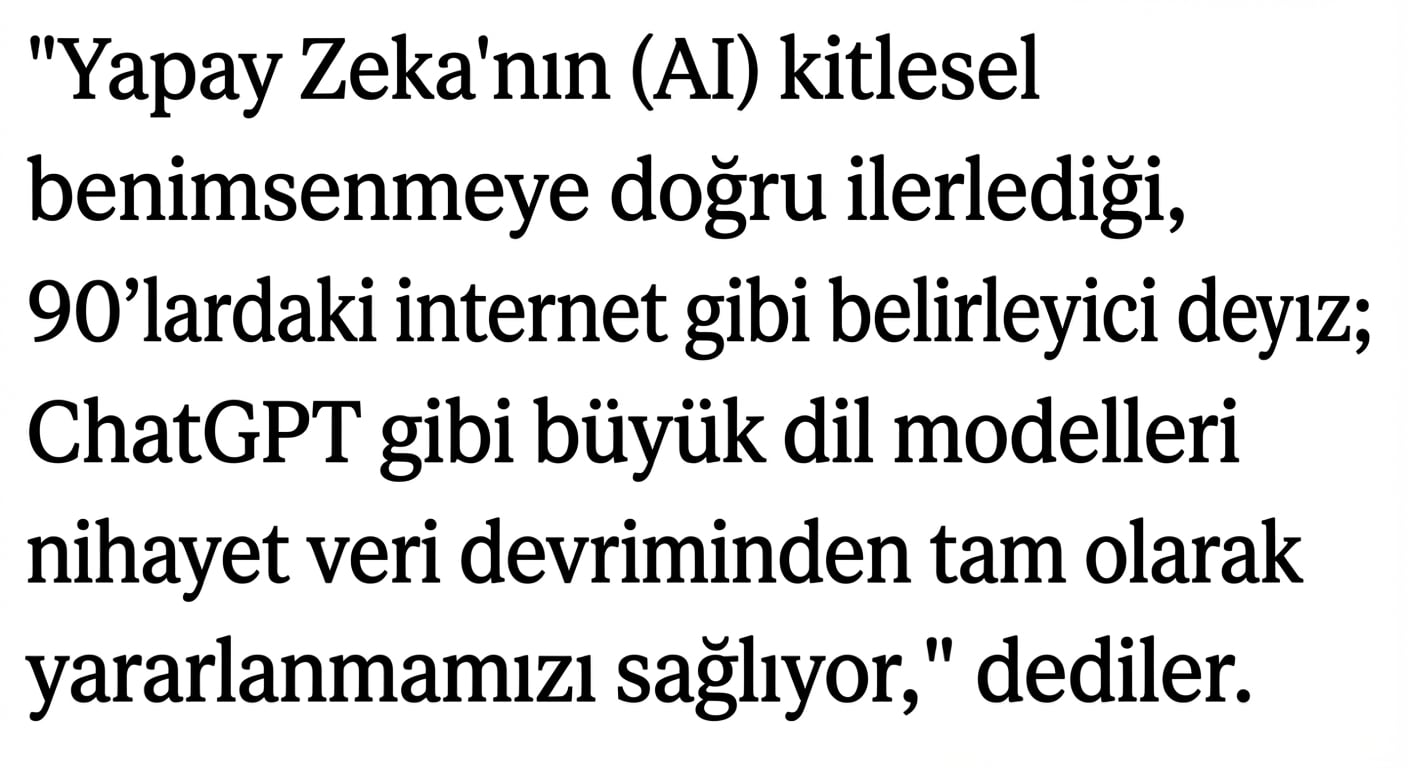 BBA’lardaki ilerlemeleri dönüm noktası olarak vurgulayan manşet.