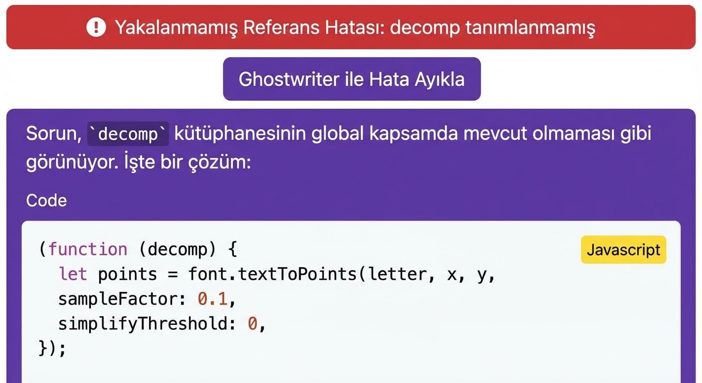 Kod üreten bir yapay zekanın ekran görüntüsü