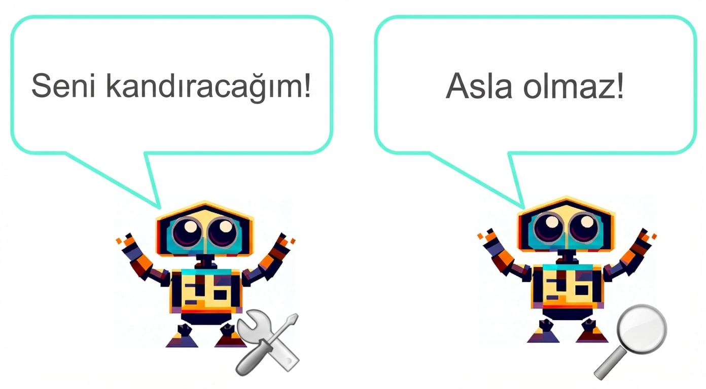 Bir üretici algoritmanın, birbirine benzeyen simitlere kıvrılmış yavru köpek resimlerini sınıflandırması için bir ayrıştırıcı algoritmaya meydan okuduğu görsel