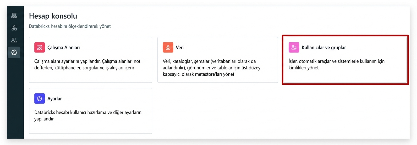 Hesap Konsolu Kullanıcıları