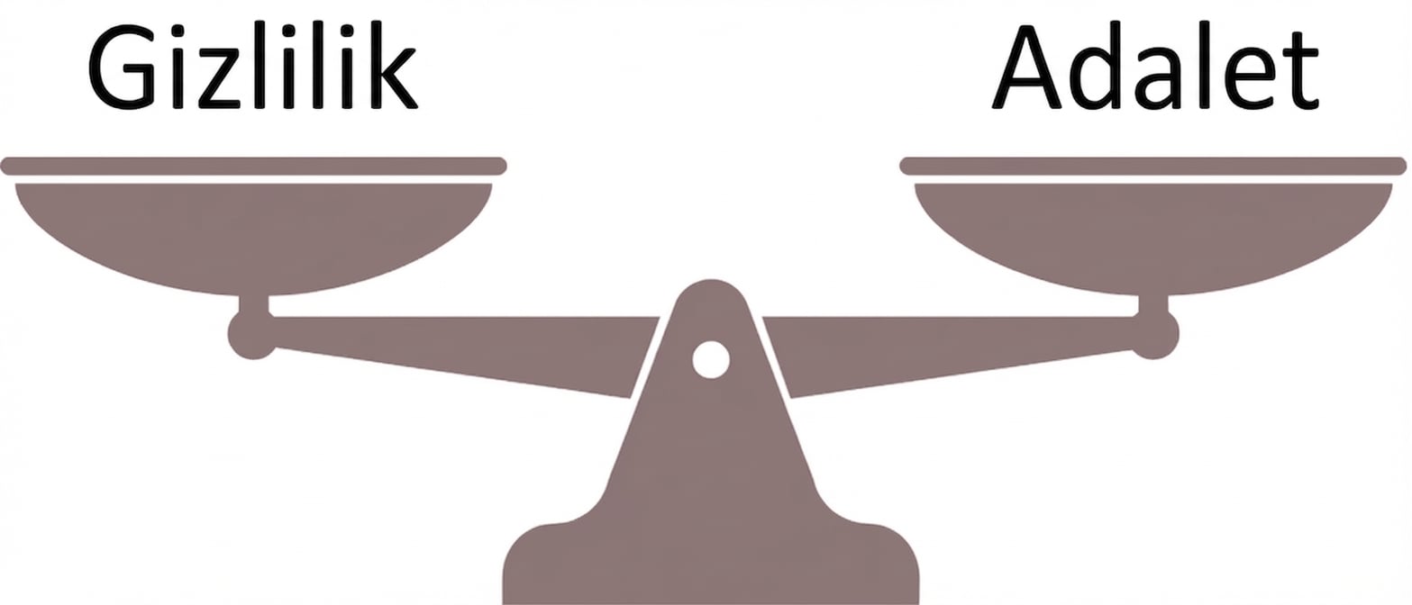 Mahremiyet ve adaleti tartan bir terazi.