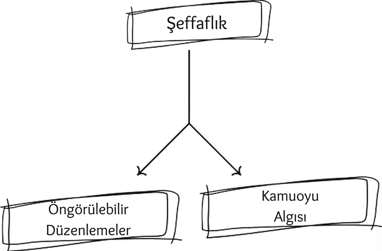 Şeffaflığı benimsemenin getirdiği faydaları gösteren bir akış şeması.