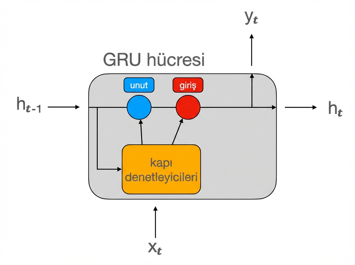 GRU hücresinin şeması.