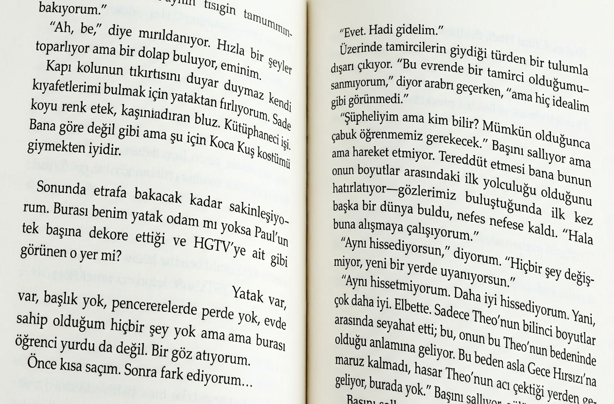 Açık bir kitap.