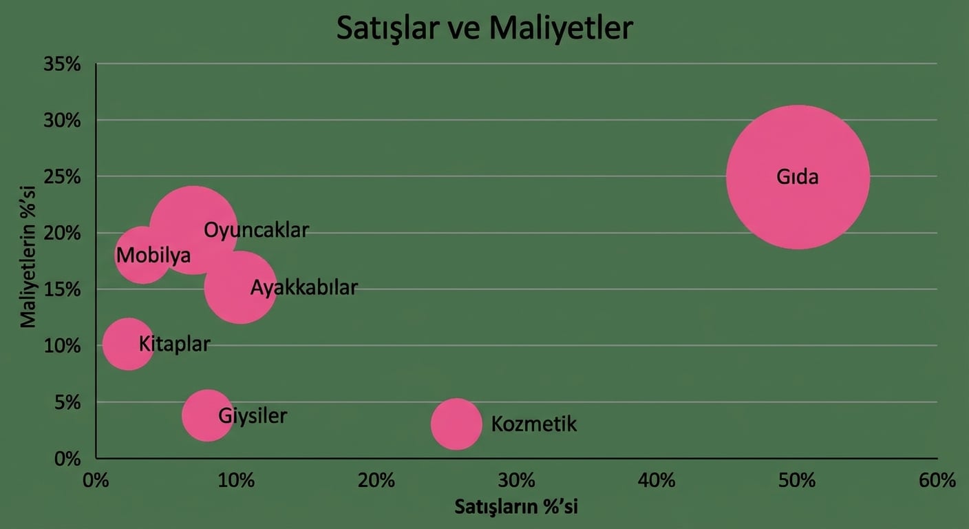 Bir saçılım grafiği örneği