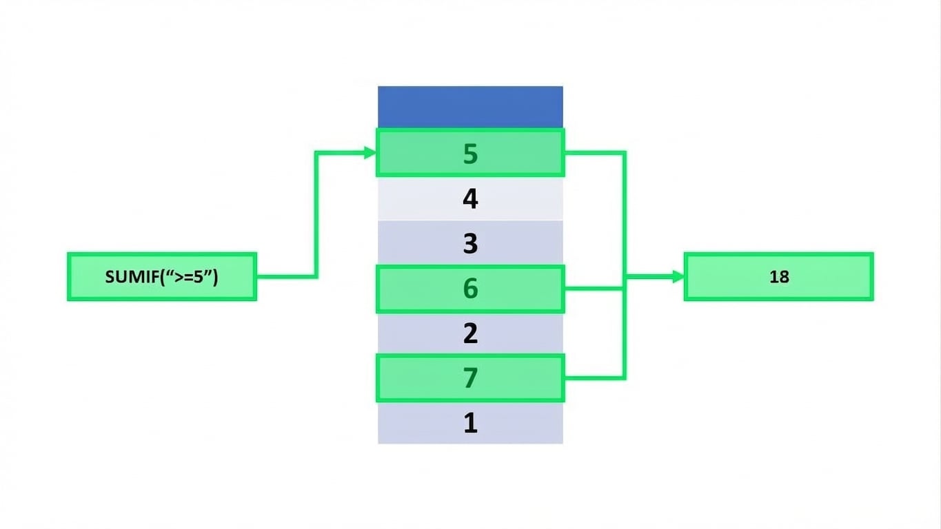SUMIF() fonksiyonu diyagramı