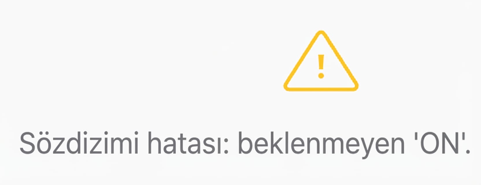 Sözdizimi Hatası Görseli