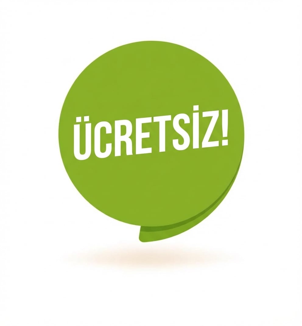 ücretsiz kelimesi olan konuşma balonu