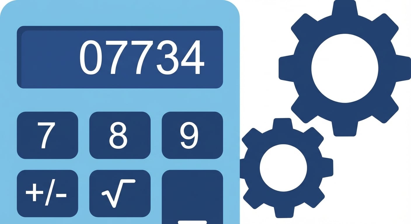 yanında dişliler olan hesap makinesi çizimi