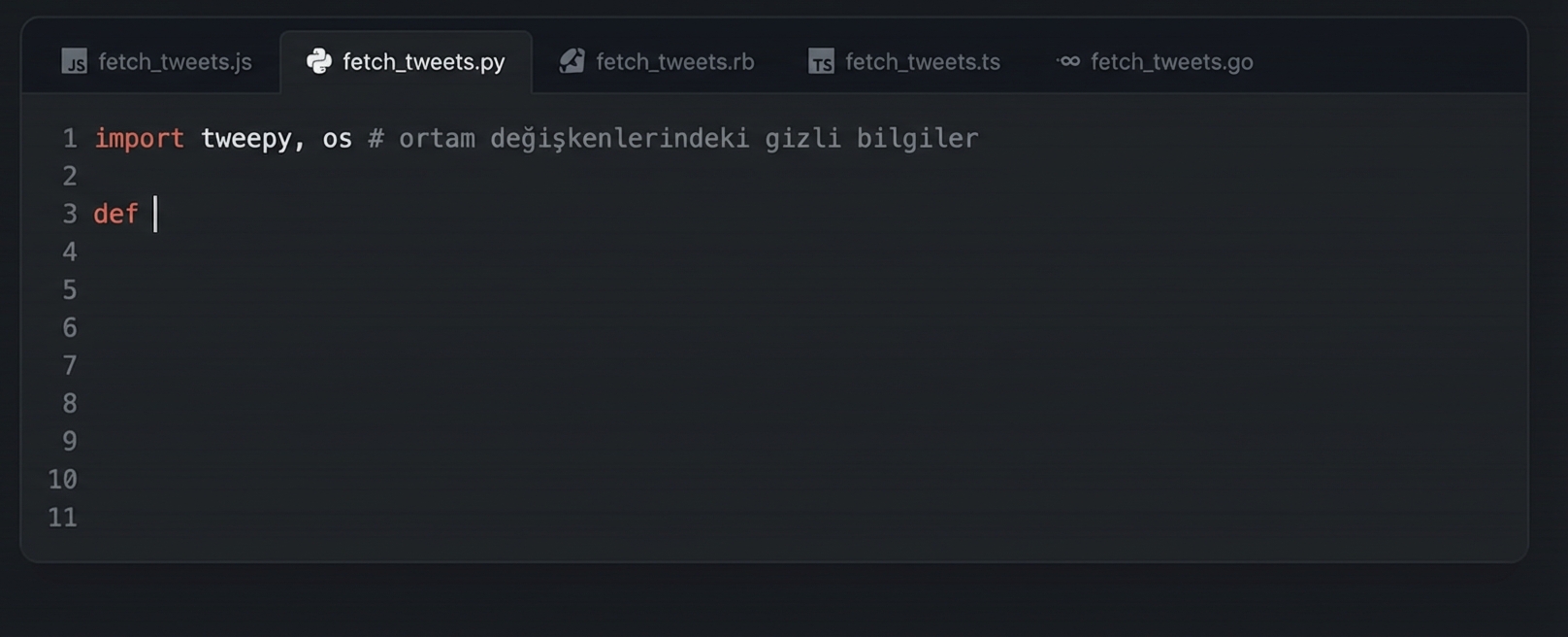 Github Copilot'un kullanım örneği