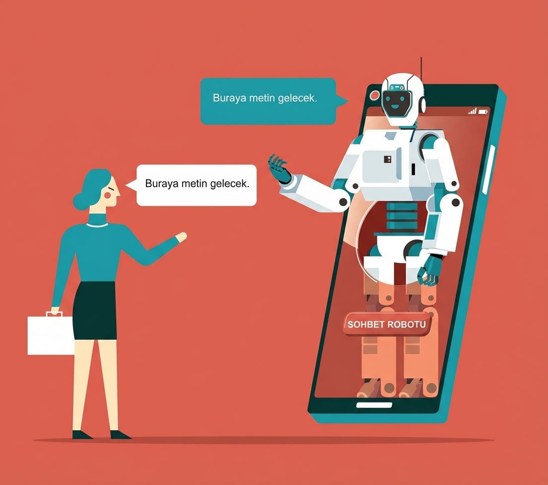 Bir yapay zeka sohbet botu örneği