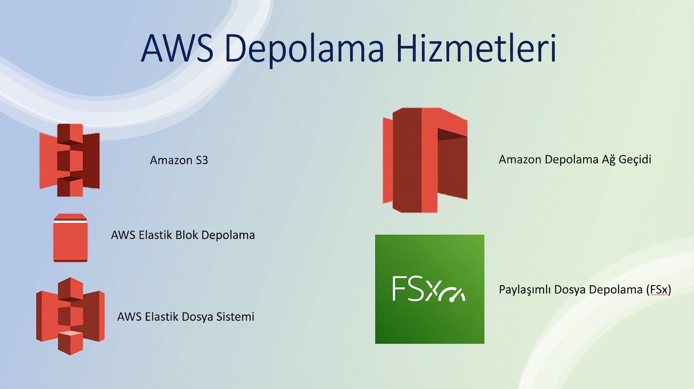 Diğer AWS Depolama hizmetlerinin görseli