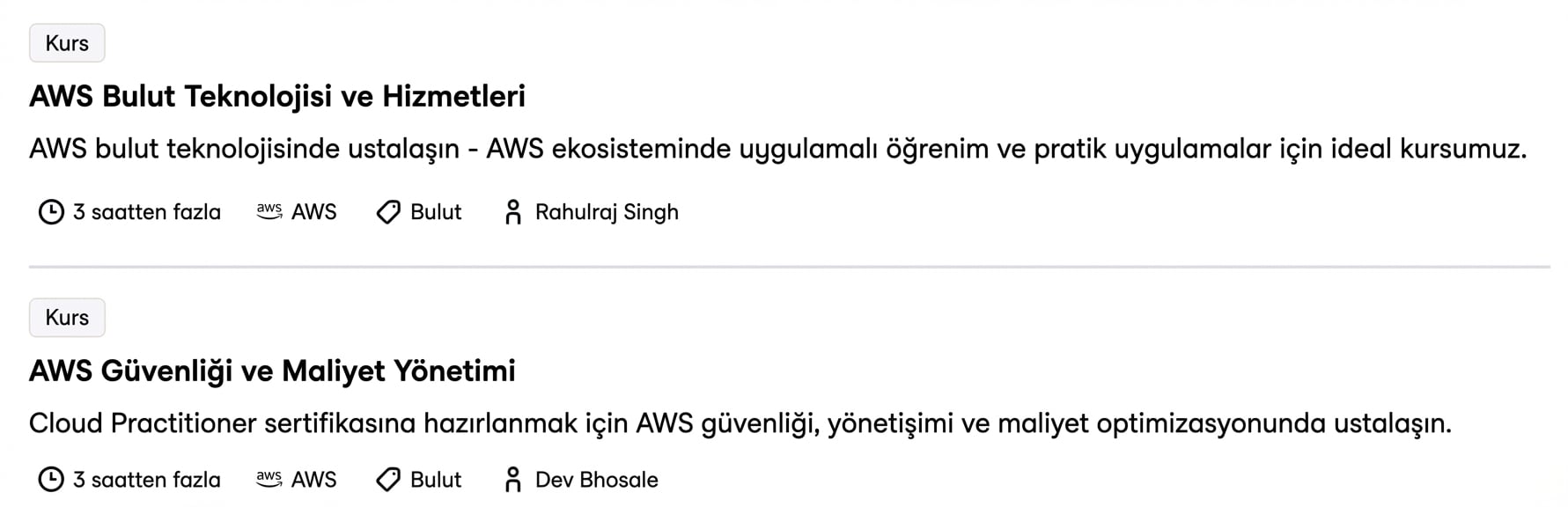 DataCamp’teki diğer AWS kursları: AWS Bulut Teknolojisi ve Hizmetleri ile AWS Güvenlik ve Maliyet Yönetimi