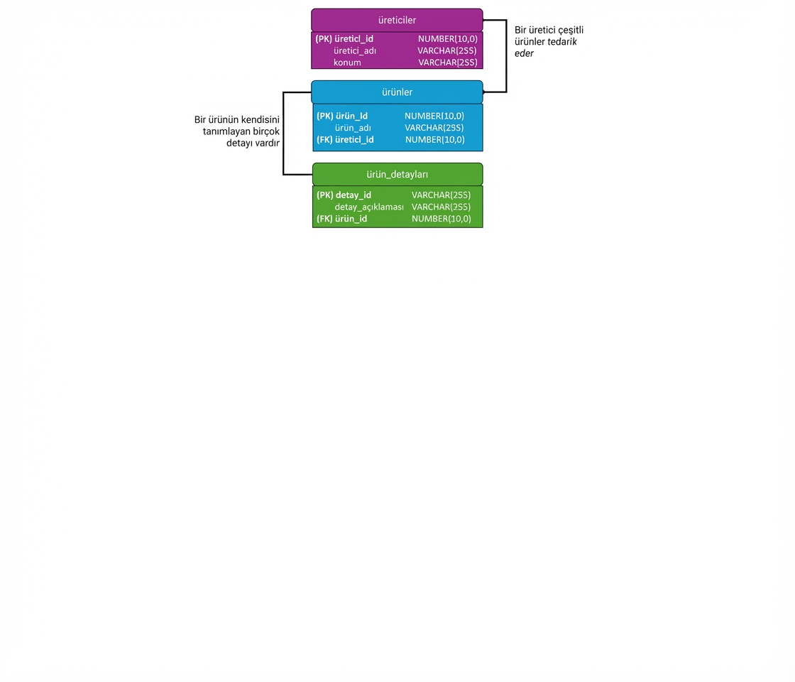 Ürünlerin üç ayrı varlığa ayrılması