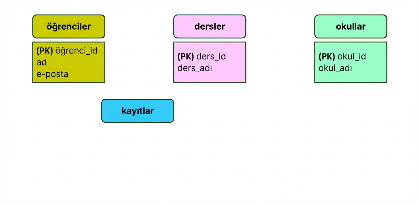 Üniversite teması modeli ve enrollments