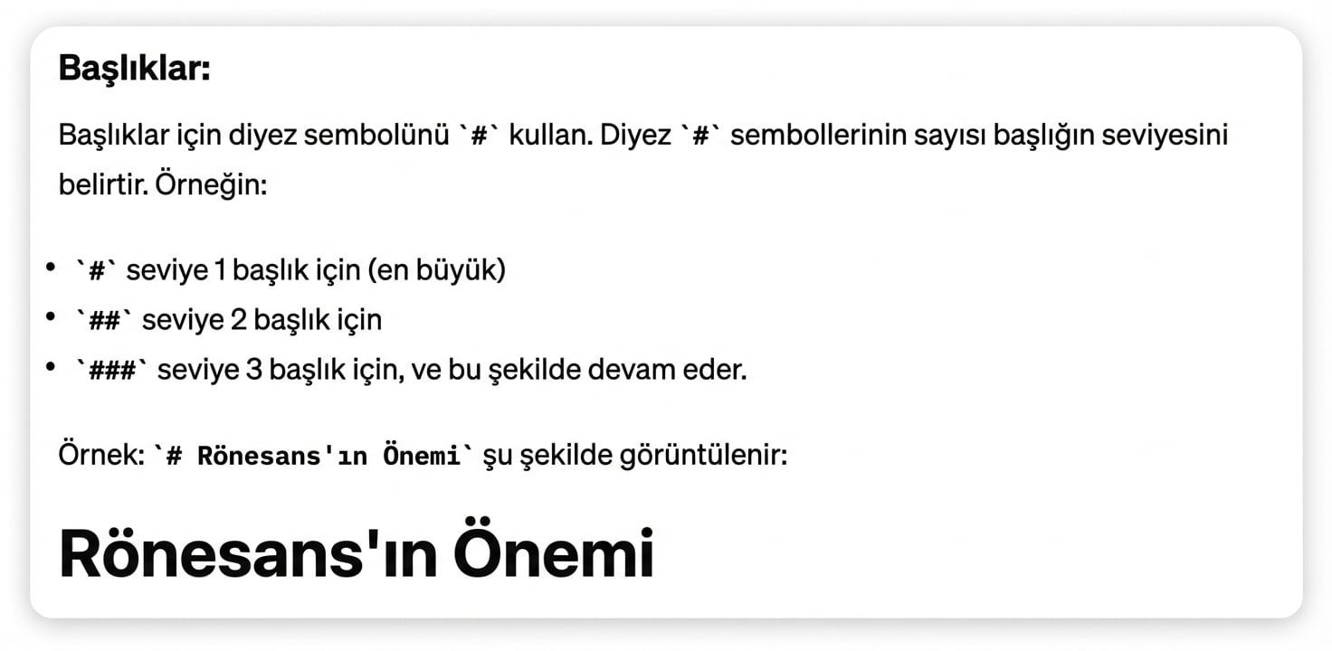 Başlık örnekleri