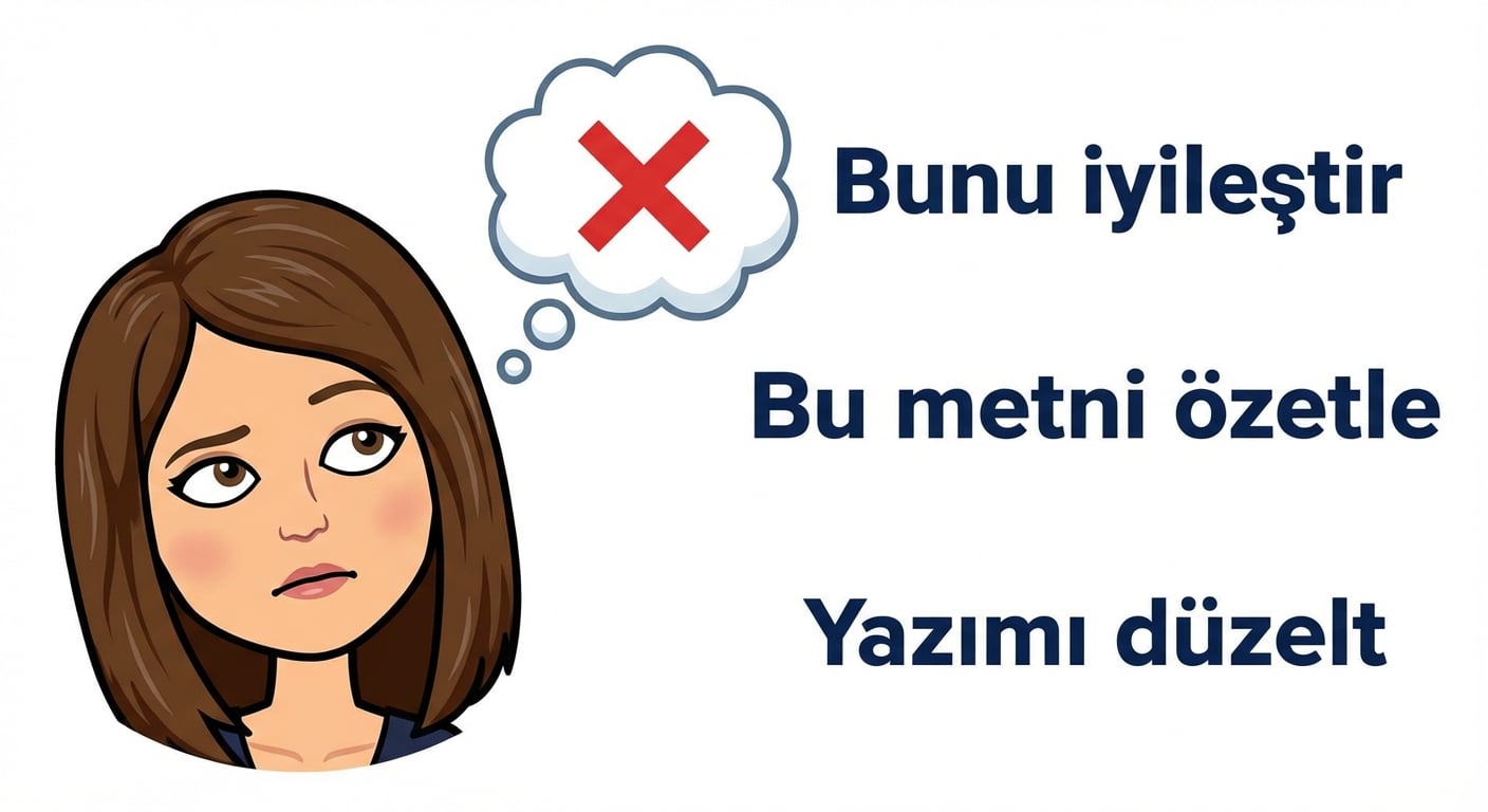 Düşünce baloncuğu olan bir kişi