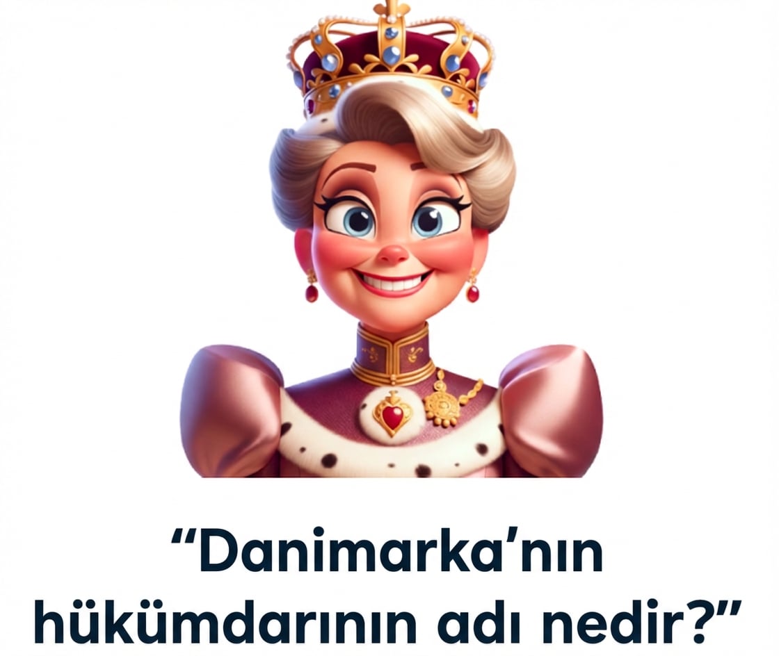 "Danimarka hükümdarının adı nedir" sorusuyla mutlu görünen bir hükümdar
