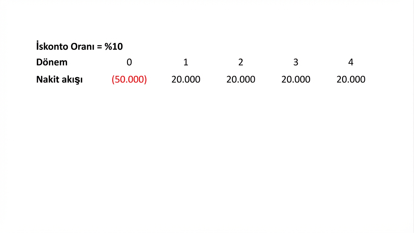 NPV formülü örneği