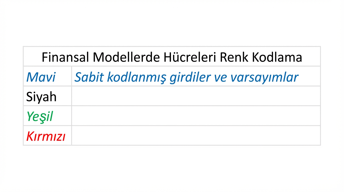 maviyi içeren renk kodlama diyagramı