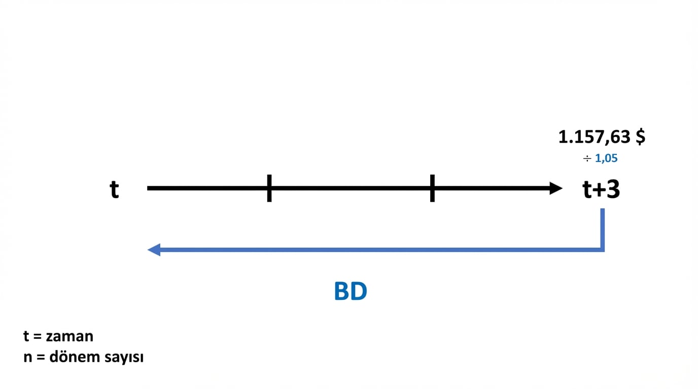 zaman çizelgesinde bugünkü değer hesabı örneği