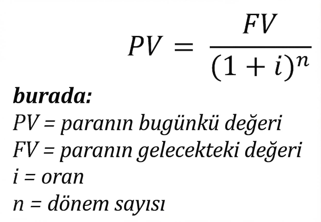 bugünkü değer formülü