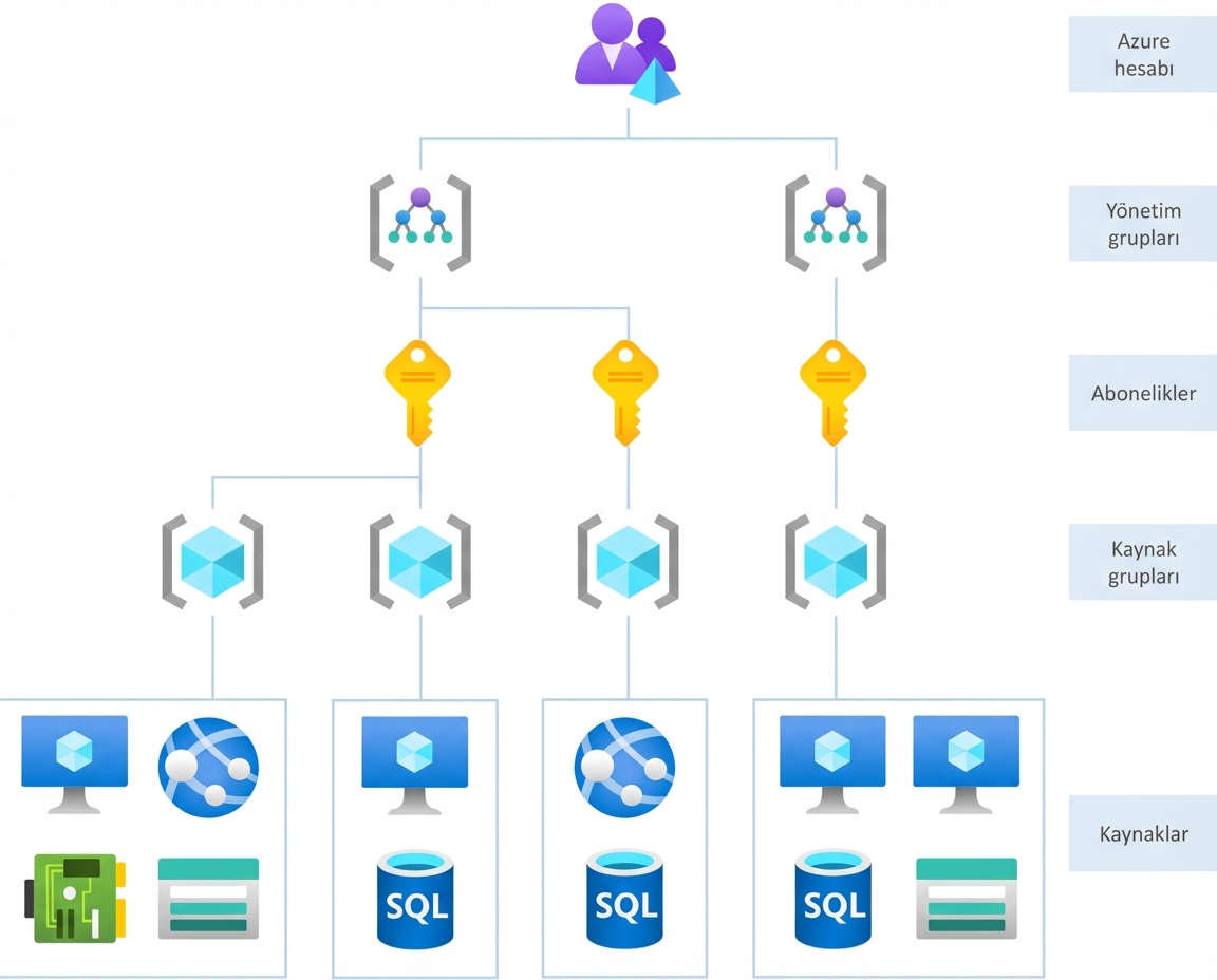Azure hiyerarşik yapı